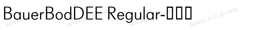 BauerBodDEE Regular字体转换